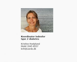 Type 2-diabetes – Kristine – grå baggrund